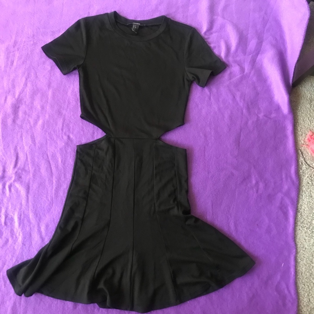SOLD!! Black Cutout Skater Dress by Forever 21